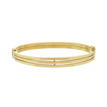 Imagem de Pulseira De Ouro 18k Feminino Bracelete Grosso 3 FIos - DR Joias