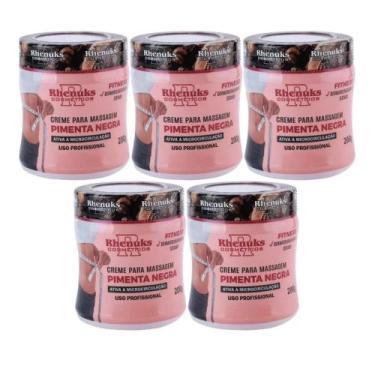 Imagem de Kit 5 Creme Pimenta Negra 200g - Rhenuks