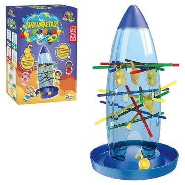 Imagem de Jogo Tira Varetas no Foguete Astronauta Brinquedo Interativo Divertido
