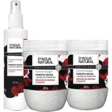 Imagem de Kit 2u pimenta negra 650g 1u fluido termoativo dagua natural - D'agua 