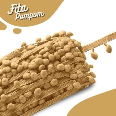 Imagem de Fita Pompom Bronze 30mm Rolo Com 25 Metros - Nybc
