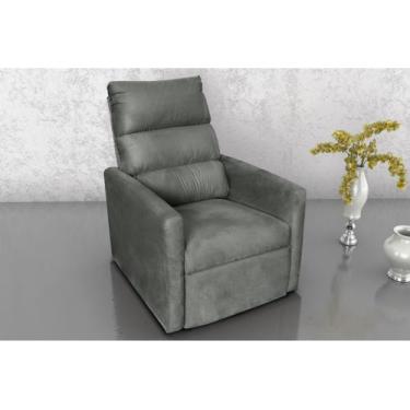 Imagem de Poltrona Reclinável MX14 Turin Suede Cinza B250 - Matrix - LM DECOR