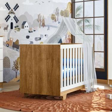 Imagem de Berço Mini Cama Life Tigus Baby, Branco/Amadeirado