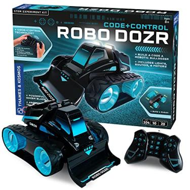 Imagem de Thames & Kosmos Code+Control Robo Dozr Engineering & Robotics Kit | Build & Program a Robotic Bulldozer | Includes LED Lights, Speaker, Motors, Flexible Tracks & More Durable Building Pieces