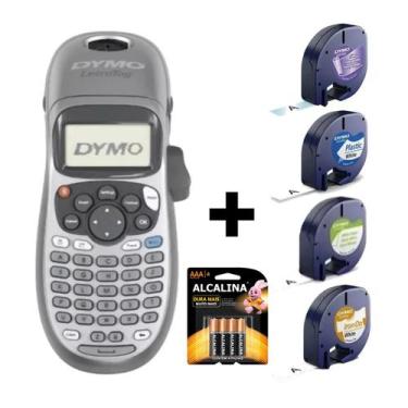 Imagem de Combo Rotulador Letratag Dymo Plus Lt100h 4Fita Suporte Pilh