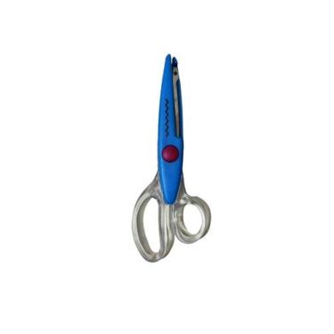 Imagem de Tesoura Escolar de Picotar Corte Zig Zag CIS Cor a Escolha, Azul