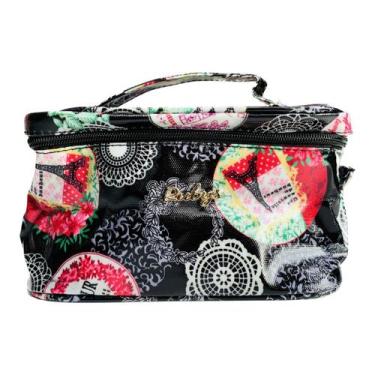 Imagem de Necessaire Bolsa para Cosméticos com Alça Transversal Ruby's, Preto