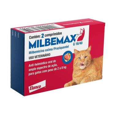 Imagem de Vermífugo Milbemax para Gatos 16/40mg - 1 Unidade - Elanco