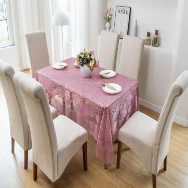Imagem de Toalha de Mesa Renda 6 Cadeiras Diversas Cores Luxuosa Moderna - Eva E