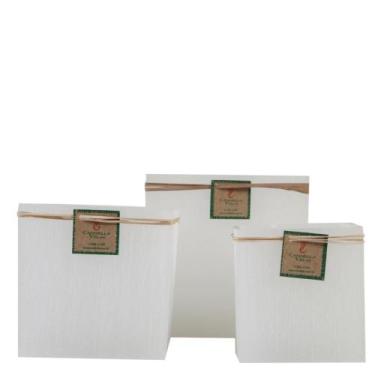 Imagem de Trio Luminária Quadrada Branca  - Candella, Verde Bambú