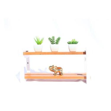 Imagem de Estante suspensa decorativa Chamego 40cm, Branco