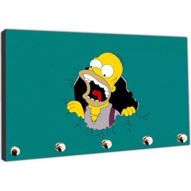 Imagem de Porta Chave Simpsons Família Homer Organizador Chaveiros - Vital Quadr