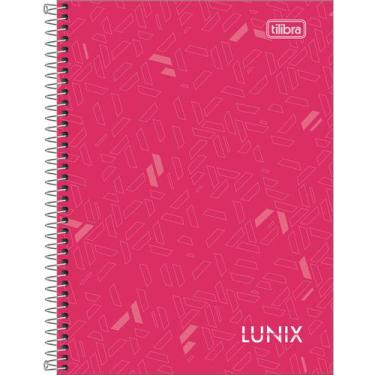Imagem de Caderno 1/4 Lunix 80 Folhas Espiral - Tilibra, Rosa Escuro