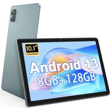 Imagem de AQHH Tablet Android de 10 polegadas com 13 tablets, 8 (4 + 4 GB) RAM + 128 GB de ROM + expansão de 512 GB, tela sensível ao toque 1280 x 800 IPS HD, bateria de 6800 mAh, WiFi, suporte para tela