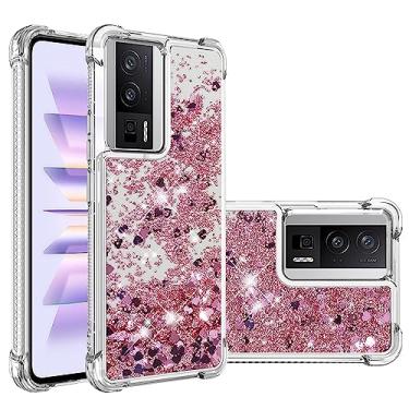 Imagem de Monwutong Capa de telefone de ajuste fino para Xiaomi Poco F5 Pro 5G, capa para Redmi K60, glitter líquido efeito areia movediça silicone macio TPU capa moderna para meninas para Poco F5 PRO/Redmi
