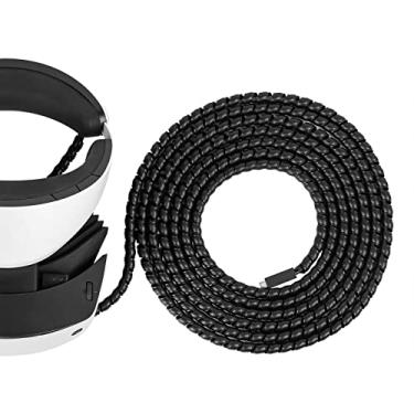 Imagem de Geekria Cable Protectors Cover Compatible with PlayStation PSVR 2 Cable, PS5, Electric Wires Cover, VR Gaming Accessories, Prevent Pets From Biting The Cable (Black 17ft)