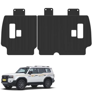 Imagem de Elsetyler Capa traseira do banco traseiro protetor de encosto para Toyota Land Cruiser 2024 2025 Prado 250 J250 LC250 / Lexus GX550 acessórios com gancho e laço dividido forro de assento de cachorro