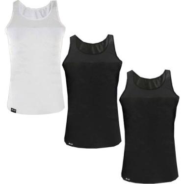 Imagem de Kit com 3 Cintas Modeladoras Masculinas Bodyshaper Corretor Postural -