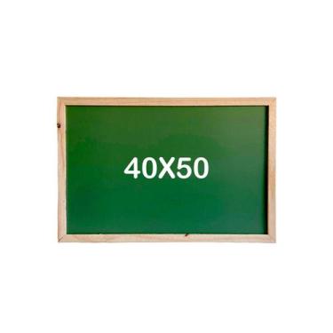 Imagem de Lousa Quadro Negro Escolar Clássico Verde 40x50 Giz Didático Sala De A
