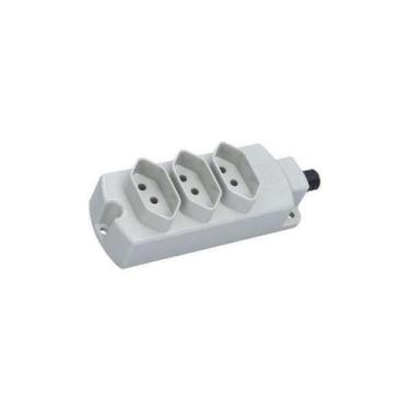 Imagem de Regua De Tomada Tripolar Padrao Novo Cinza Margirius Tmu3-31