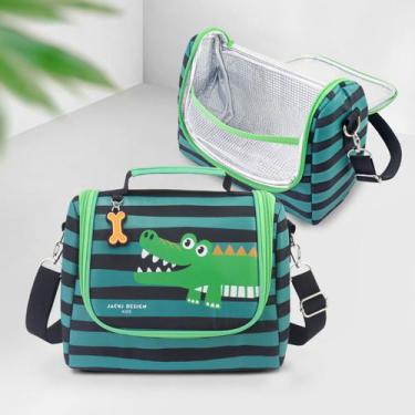 Imagem de Bolsa Lancheira Necessaire Térmica Lanches Infantil Criança Menino Men