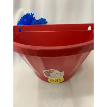 Imagem de Vaso de parede vermelho, meia lua. - Uninjet, Vermelho