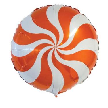 Imagem de Balão Microfoil Pirulito Laranja - 1 unidade - 45cm (18'') - Balões Sã
