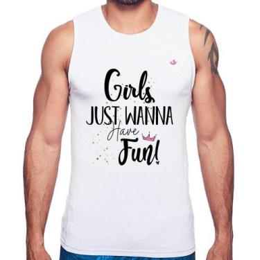 Imagem de Regata Girls just wanna have fun! - Foca na Moda, Branco, GG