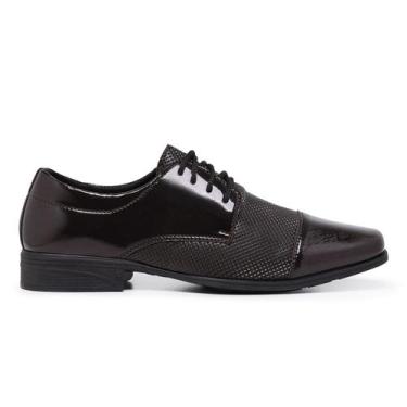 Imagem de Sapato Social Masculino Formal Bico Quadrado Fino - Schiareli, Marrom,
