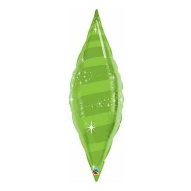 Imagem de Balão de Festa Microfoil 38" 95cm - Taper Espiral Verde Lima - 1 unida