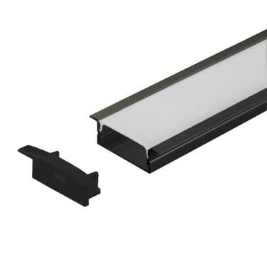 Imagem de Perfil Embutir Alumínio 30.5x9.6mm Para Fita de LED 2 Metros - I9LED, 