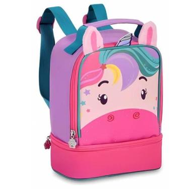 Imagem de Lancheira Infantil Impermeável Bebê Escolar Pets - Clio, Unicórnio Lil