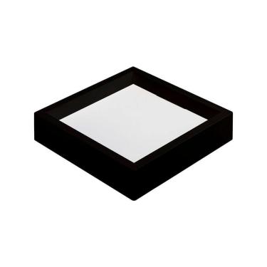Imagem de Painel De Led Nordecor Quadrado Kais De Sobrepor Recuado 24w Bivolt Preto 6500k Luz Branca 4257