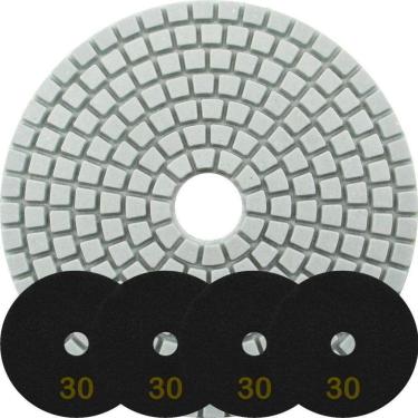 Imagem de Kit 10 Disco Lixa Polimento úmido Mármore 10 Cm Grão 30