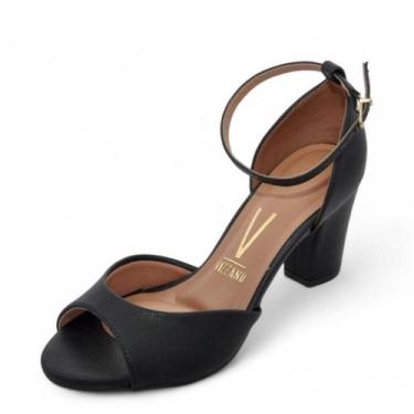 Imagem de Sandália Feminina Vizzano Salto Médio REF: 6262406 NAPA SAFIANO, 35, P