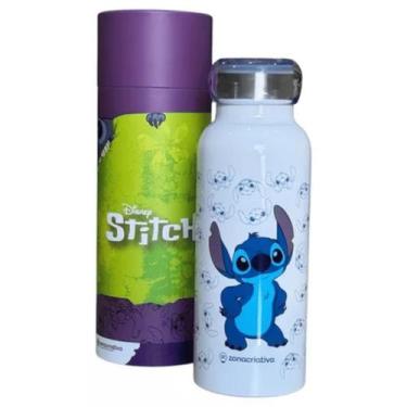 Imagem de Garrafa Disney Stitch Bubble Inox 500ml Holográfica Zona - Luxcel