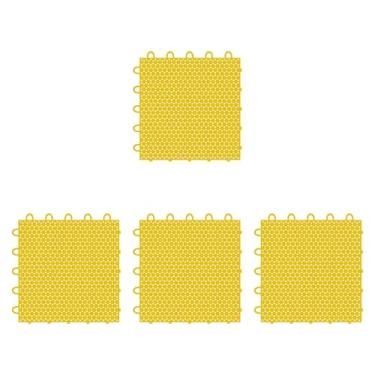 Imagem de kowaku 4 unidades de placa de treinamento de hóquei no gelo almofada de piso de skate, Amarelo