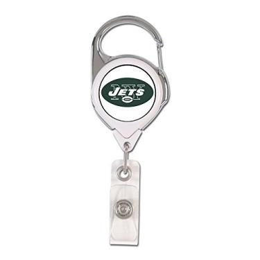 Imagem de WinCraft Porta-crachá premium retrátil NFL New York Jets, cor do time, tamanho único