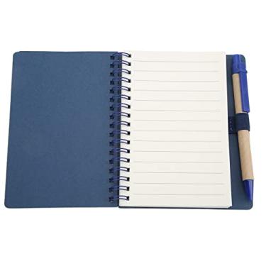 Imagem de Caderno Portátil Simples Bobina Dupla Bloco de Notas de Couro Com Caneta de Inserção Busin Office StationeryBlue Seu Com Adesivos Transparentes de Cores para Animais de Estimação