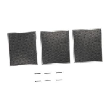 Imagem de Ｂｅｓｇａ 3 peças de filtros de exaustor, filtros de substituição de malha de alumínio para exaustor de fogão com 6 ganchos para cozinha e casa