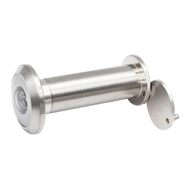 Imagem de ＫＬＫＣＭＳ Visor olho mágico da porta lente de vidro multiuso apartamentos com tampa rotativa 220 graus para portas de metal portas de madeira, 45 a 75mm prata