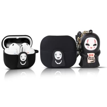 Imagem de Suublg Capa para Samsung Galaxy Buds 3 e para fones de ouvido Galaxy Buds 3 Pro (2024) com boneca e mosquetão, capa protetora de silicone com design de desenho animado para homens e mulheres