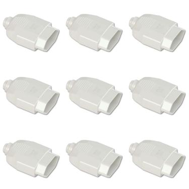 Imagem de Kit Plugue Fêmea 2P+T 10A 250Vca Branco 100 peças