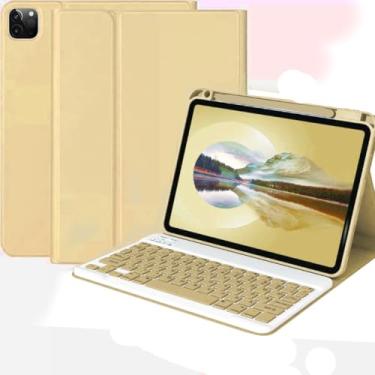 Imagem de Capa Com Teclado Wifi Para iPad Pro 12.9 Polegadas 2018/2022 (Amarelo) - POPSHOPE