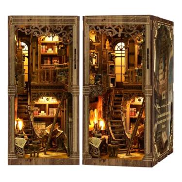Imagem de Book Nook Kit, DIY Miniature House Library Theme, Creative Bookshelf Decor with LED, 3D Book Nook Kits for Adults, Handcraft Tabletop Decoration, Booknook Model Kits, Wonderful Gift for Craft Lovers