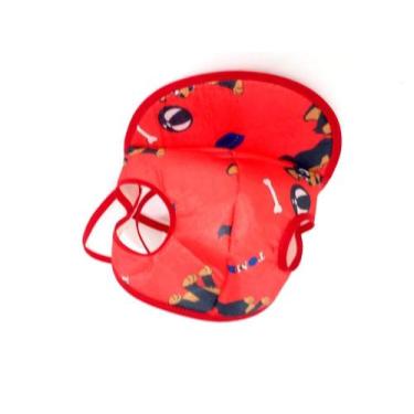 Imagem de Boné Cachorro viseira vermelha estampada tam G - Nica pet