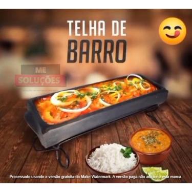 Imagem de Kit Telha de Barro para Assar Peixe com 2 Cumbucas - A Arte de Cozinha