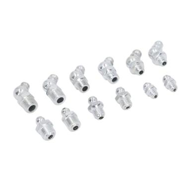 Imagem de 130Pcs Graxa Hidráulica 12 Tipos SAE Zerk Fitting Nipple Graxa Hidráulica Zerks Variedade Substituindo Faltando Quebradas Zerk Graxeiras