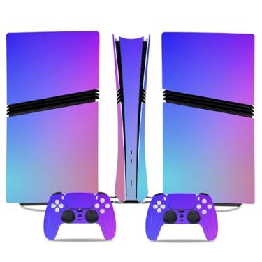 Imagem de Adesivo Skin para PS5 Pro Digital Edition, capa protetora de vinil para controle de console de jogos (cor gradiente)