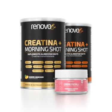 Imagem de 2 Potes Creatina com Morning Shot + Creme Resveratrol- Renova Be (144g, 1 Abacaxi - 1 Laranja)